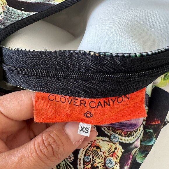 REVOLVE Clover Canyon Night Matador Crop Top Neoprene Floral & Baroque Pattern S - Picture 9 of 13